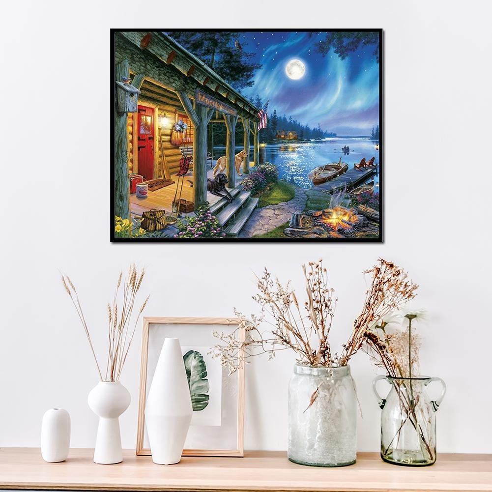 Diamond Painting - Full Round - Lake Night