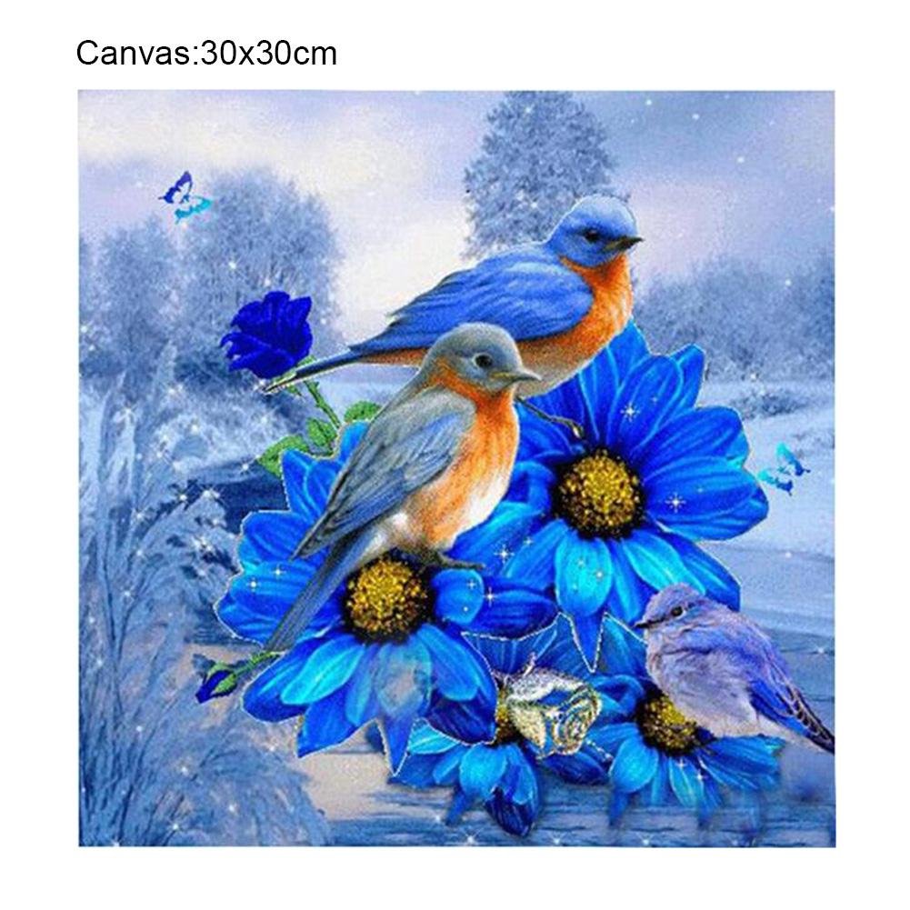 Diamond Painting - Partial Round - Blue Bird