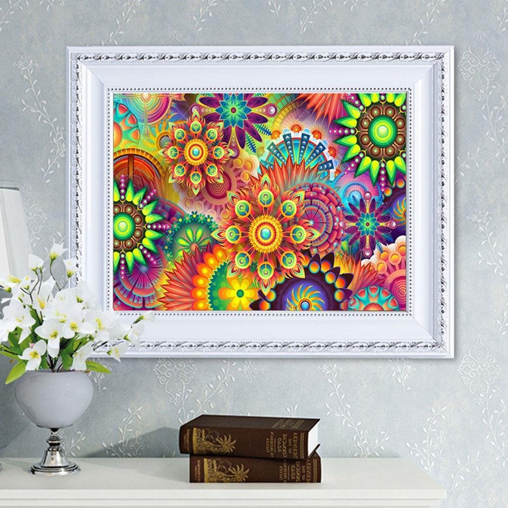 Diamond Painting - Full Round - Colorful Flowers C