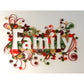 5D Diy Diamond Painting Kit Full Round Beads Family