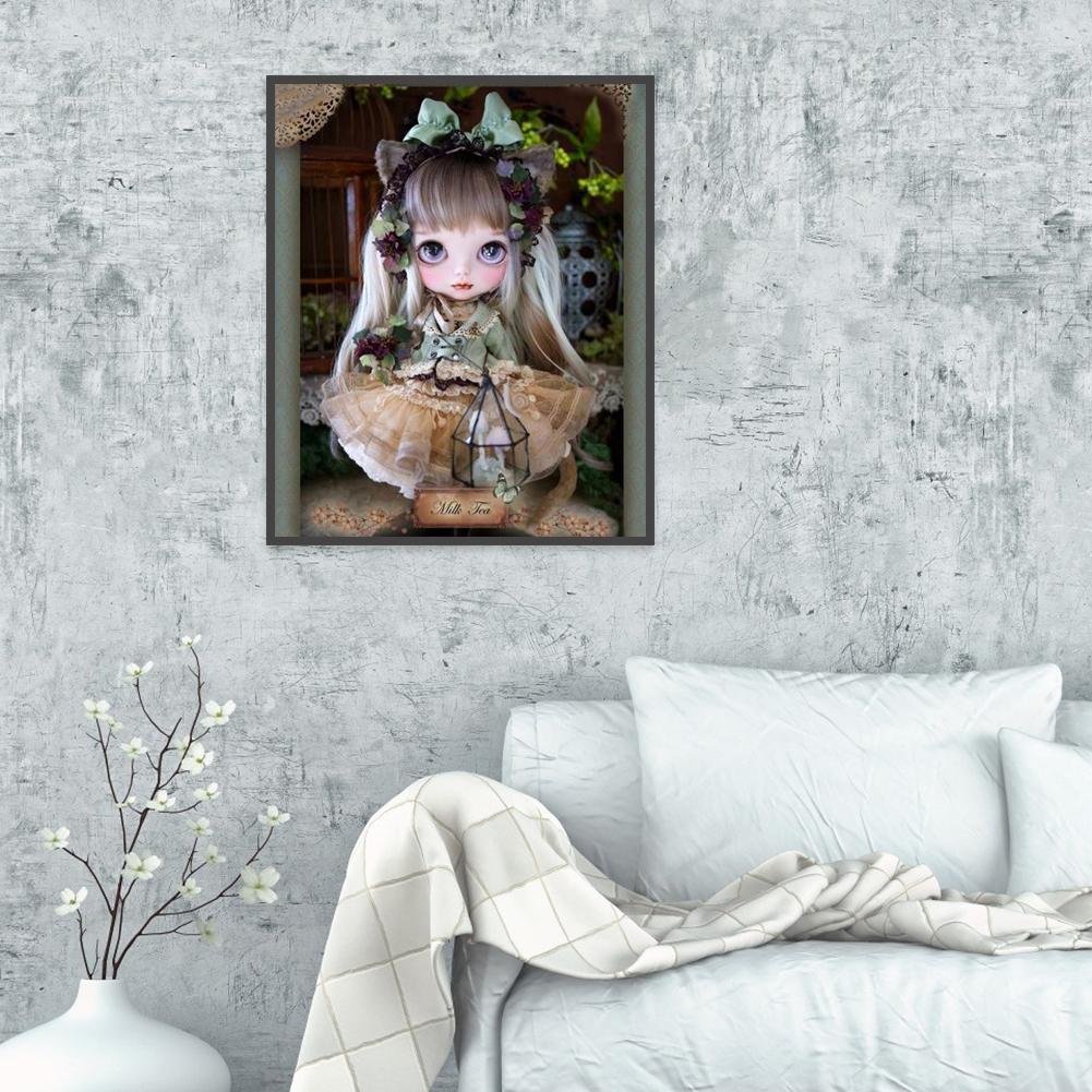 5D DIY Diamond Painting Kit - Full Round - Little Cartoon Girl Doll