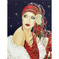 5D Diy Diamond Painting Kit Full Round Beads Fashion Lady