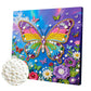 DIY Pearl Painting With Frame - Handmade Self-Adhesive Pearls - Butterfly (25*25cm) E