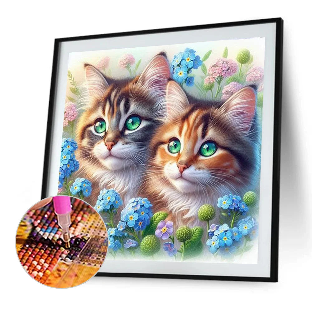 Diamond Painting - Full Round / Square - Little Two Cats