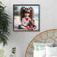 Diamond Painting - Full Round / Square - Dog and Girl S