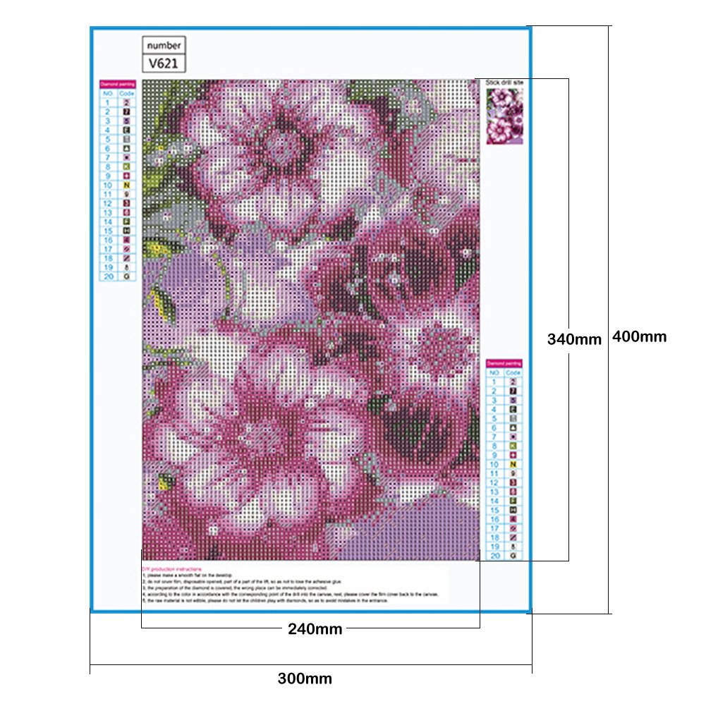 Diamond Painting - Full Round - Flower 15
