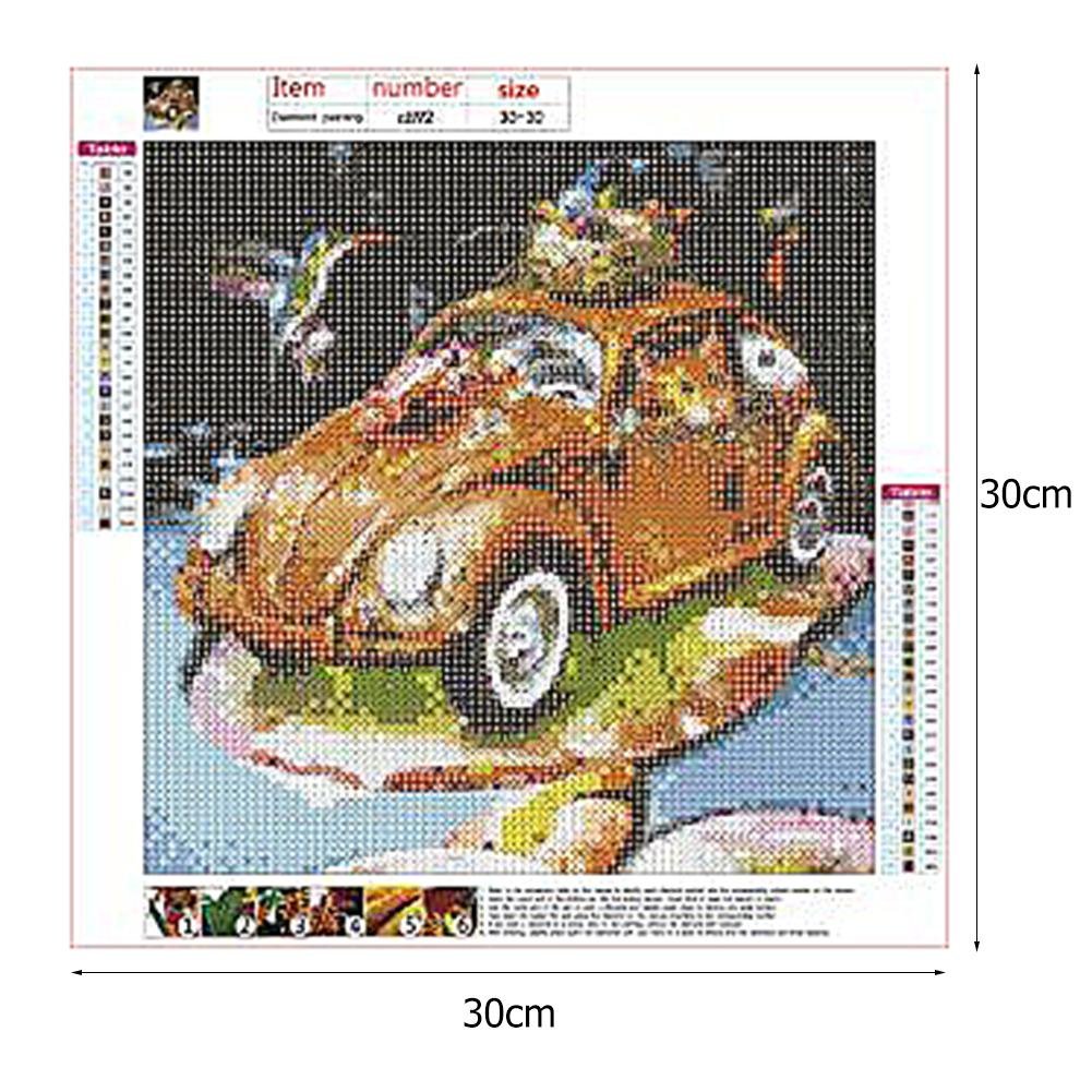 Diamond Painting - Full Round - Cartoon Car A