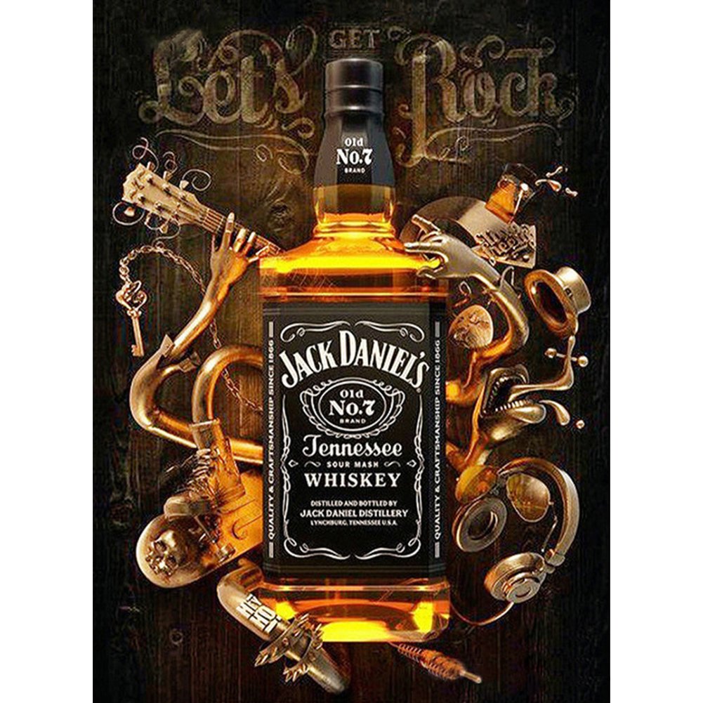 5D Diy Diamond Painting Kit Full Round Beads Whisky