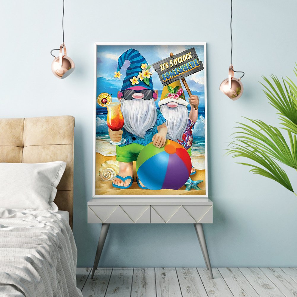 5D DIY Diamond Painting Kit - Full Round - Vacation Goblin Gnome