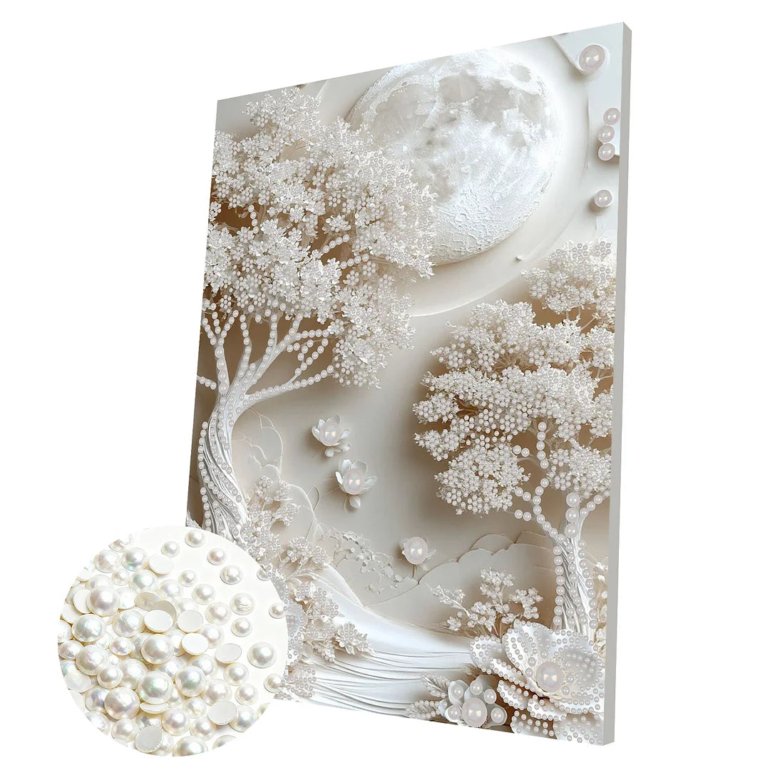 DIY Pearl Painting With Frame - Handmade Self-Adhesive Pearls - Tree(30*40cm)