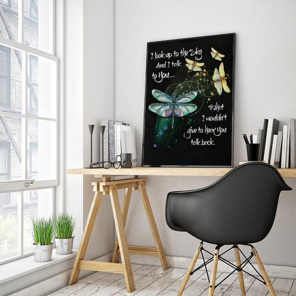5D DIY Diamond Painting Kit - Full Round - Dragonfly C