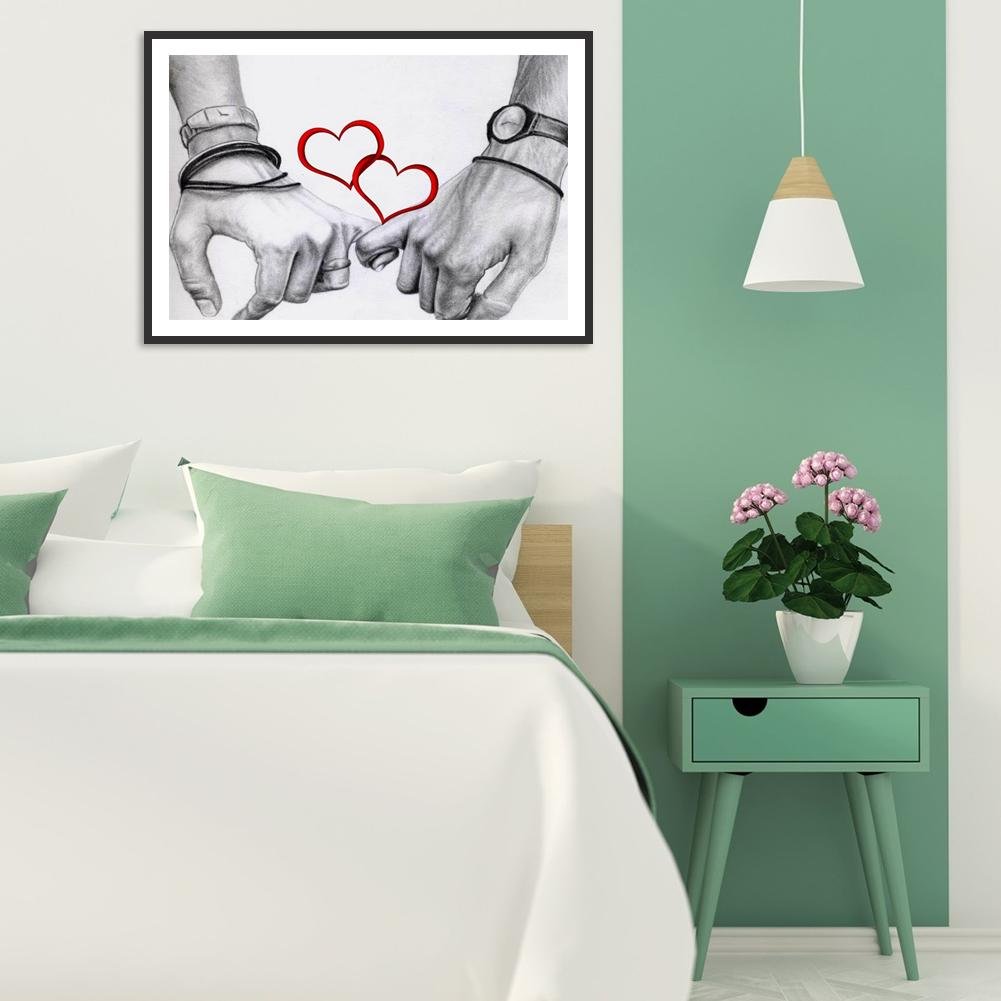Diamond Painting - Full Round - Love Heart Hand