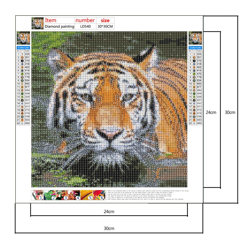 Diamond Painting - Full Round - Tiger D