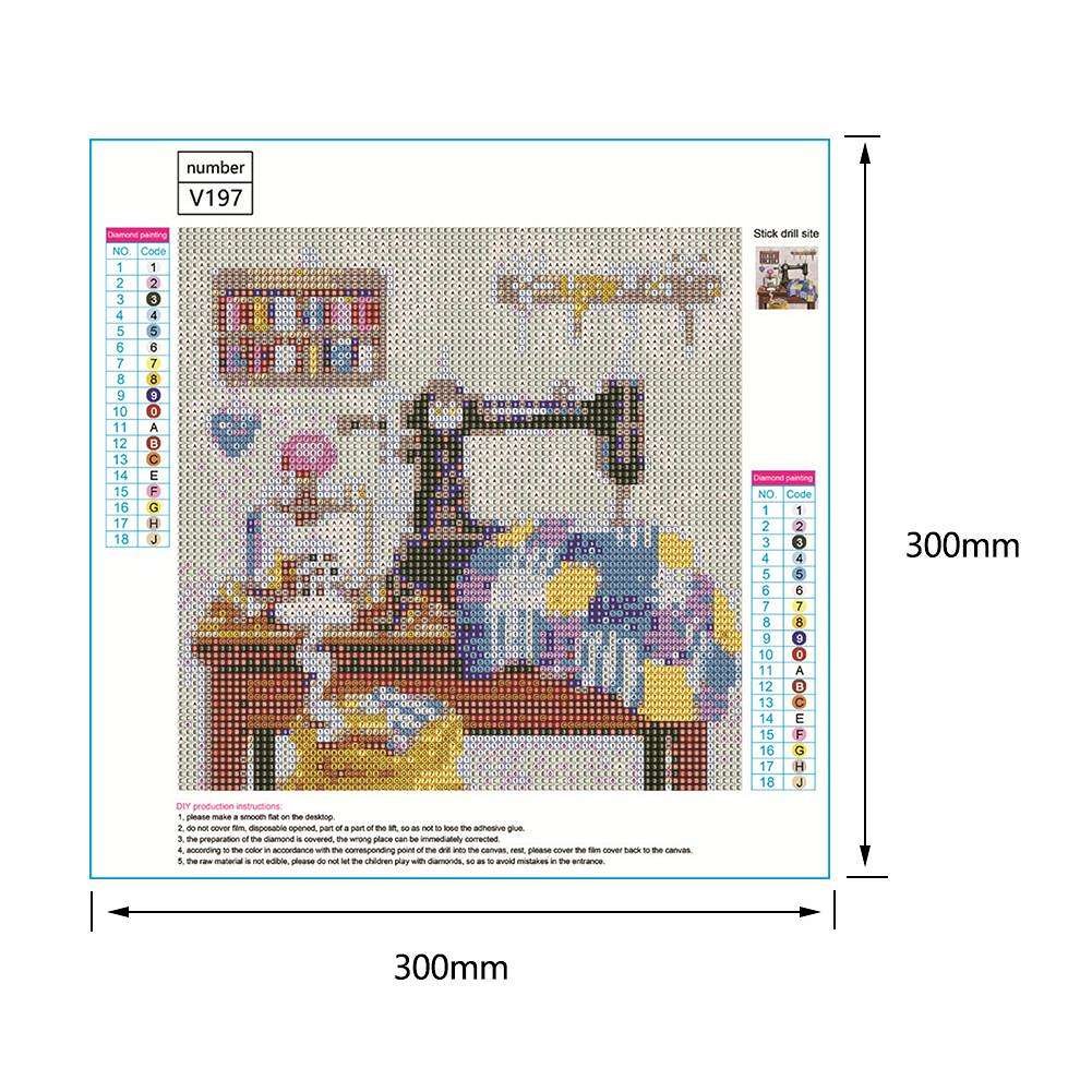 Diamond Painting - Full Round - Sewing Machine C