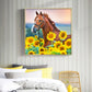 Diamond Painting - Full Round - Sunflower Horse A