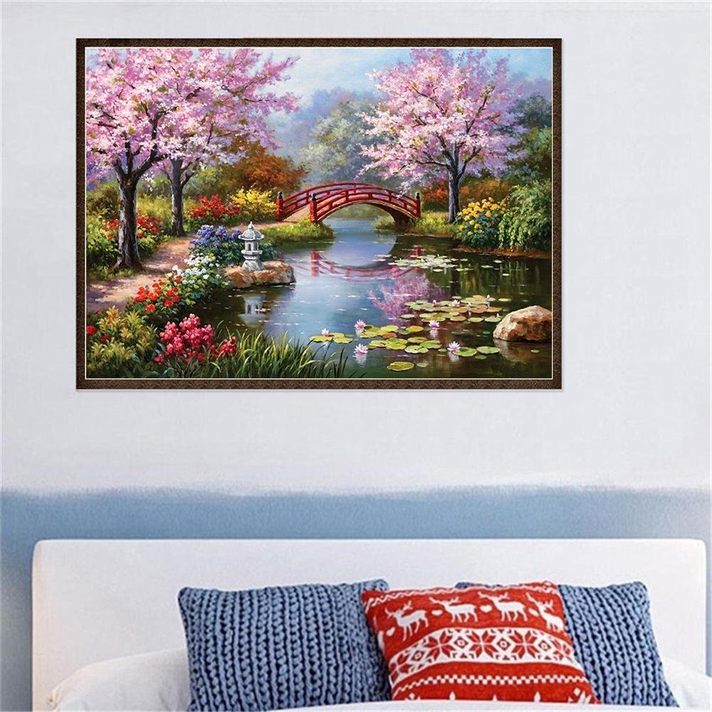Diamond Painting - Full Round - Red Bridge (45*35cm)