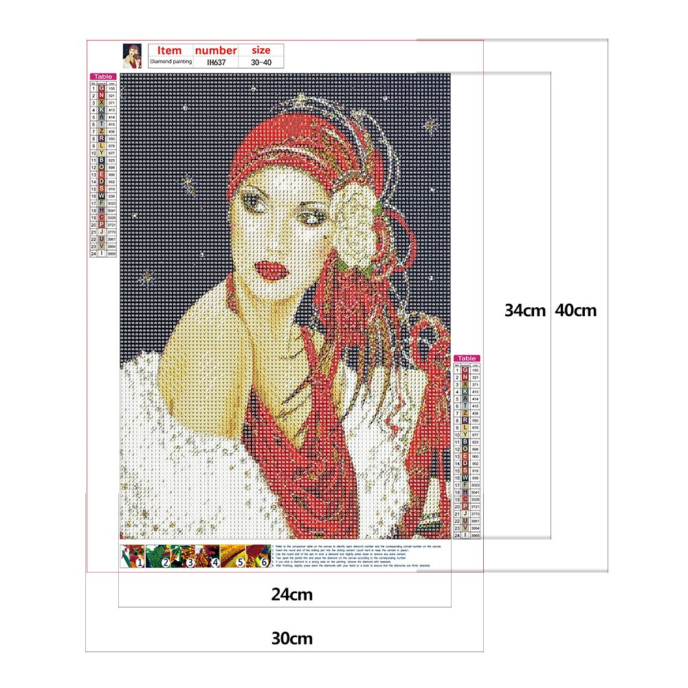Diamond Painting - Full Round - Fashion Lady A