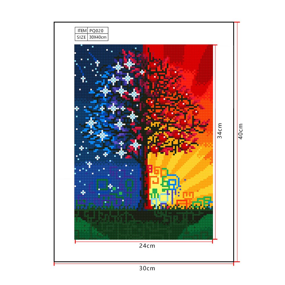 Luminous Diamond Painting - Full Round - Starry Tree