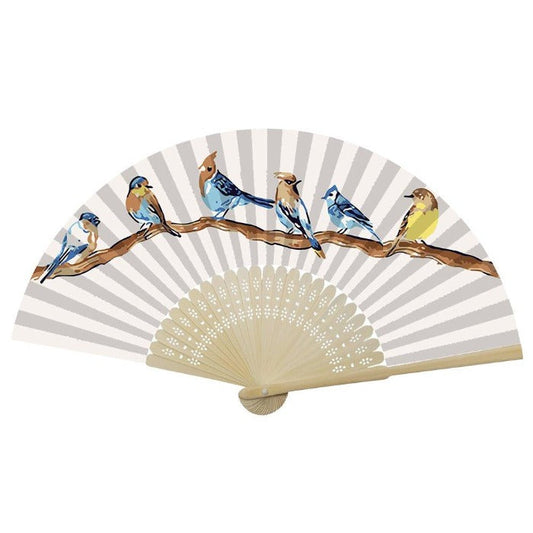 Paint By Number Kit DIY Bird on Branch Folding Fan