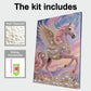 DIY Pearl Painting With Frame - Handmade Self-Adhesive Pearls - Unicorn (30*40cm) A