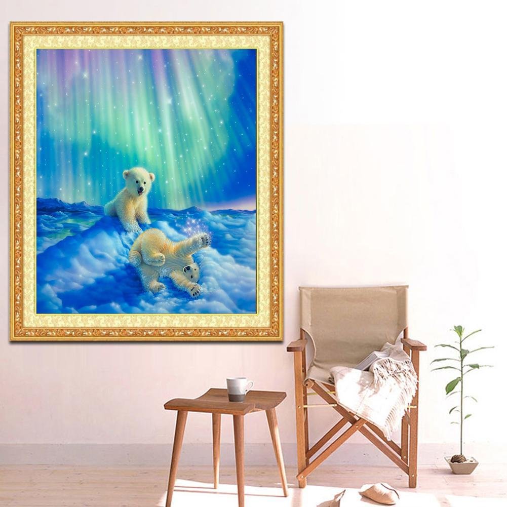 Diamond Painting - Partial Round - Playing Bear