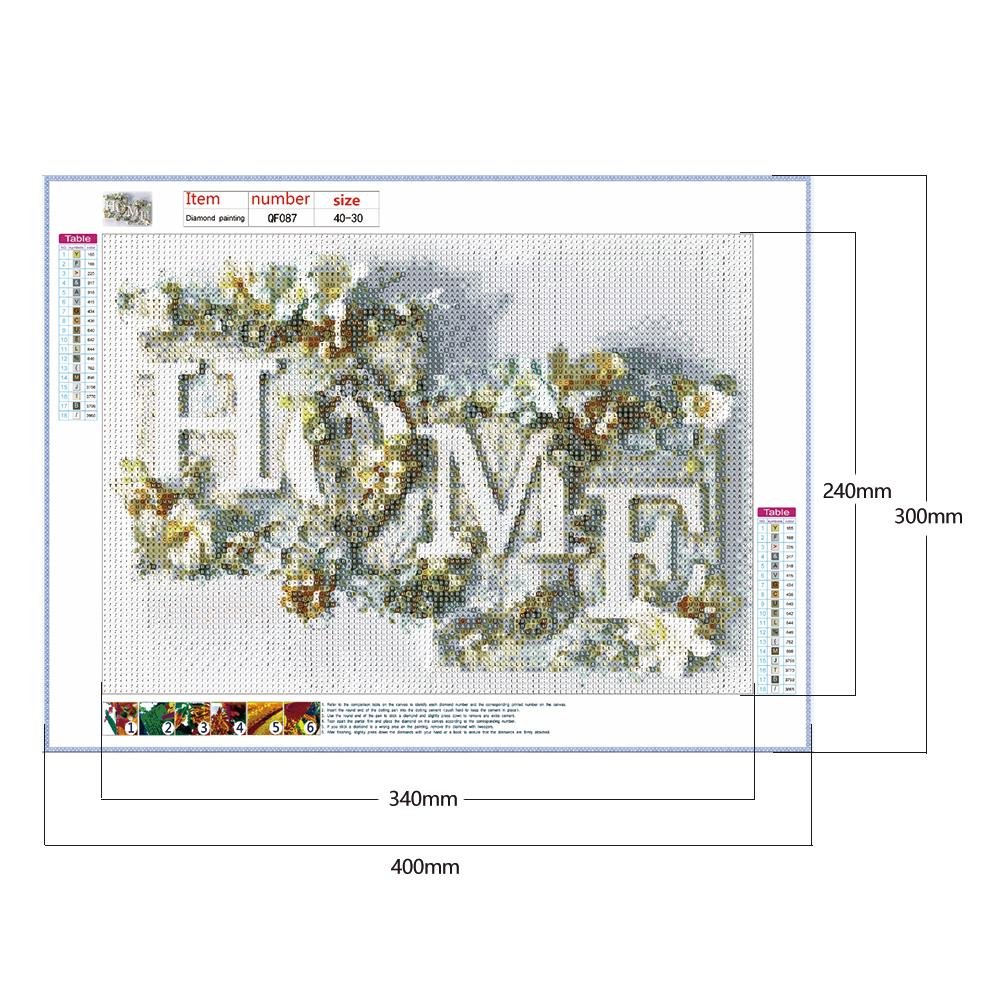 Diamond Painting - Full Round - Flower HOME