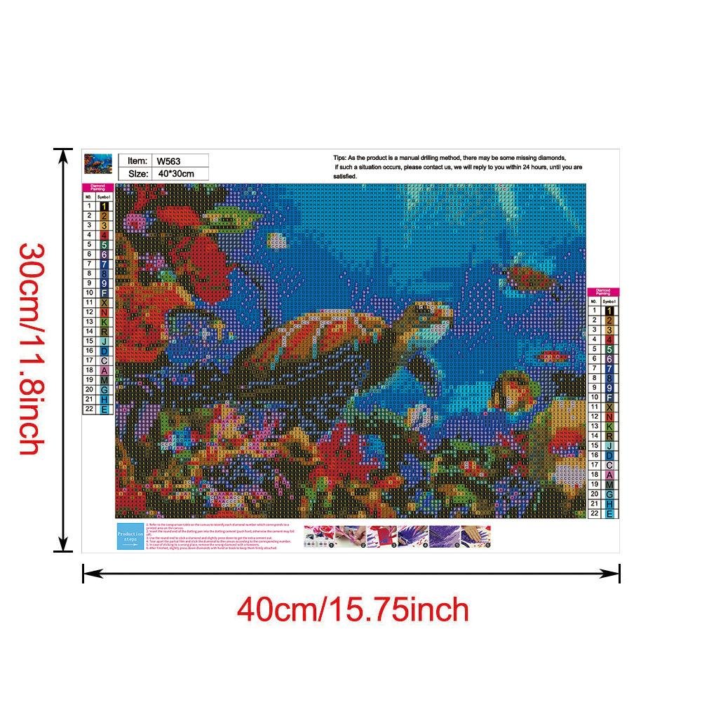 Diamond Painting - Full Round - Swimming Turtle 3