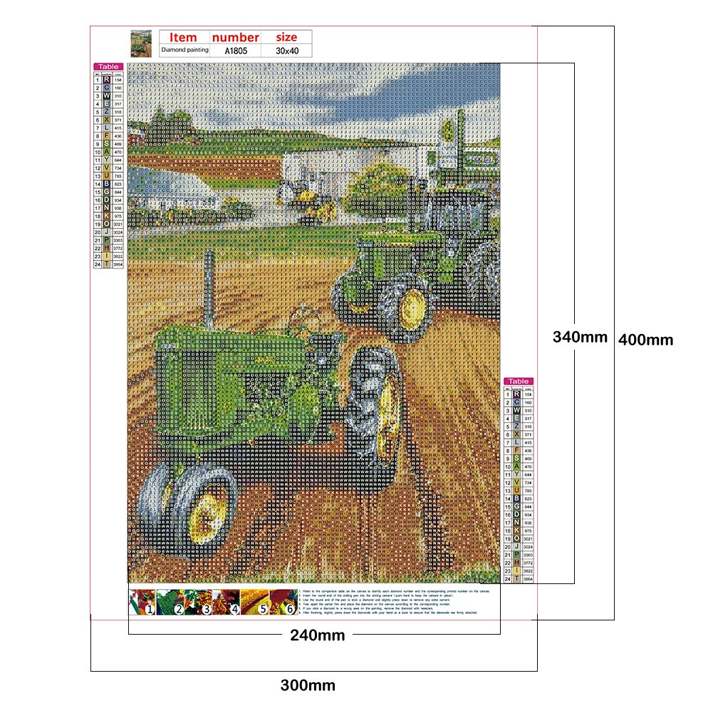 Diamond Painting - Full Round - Green Car