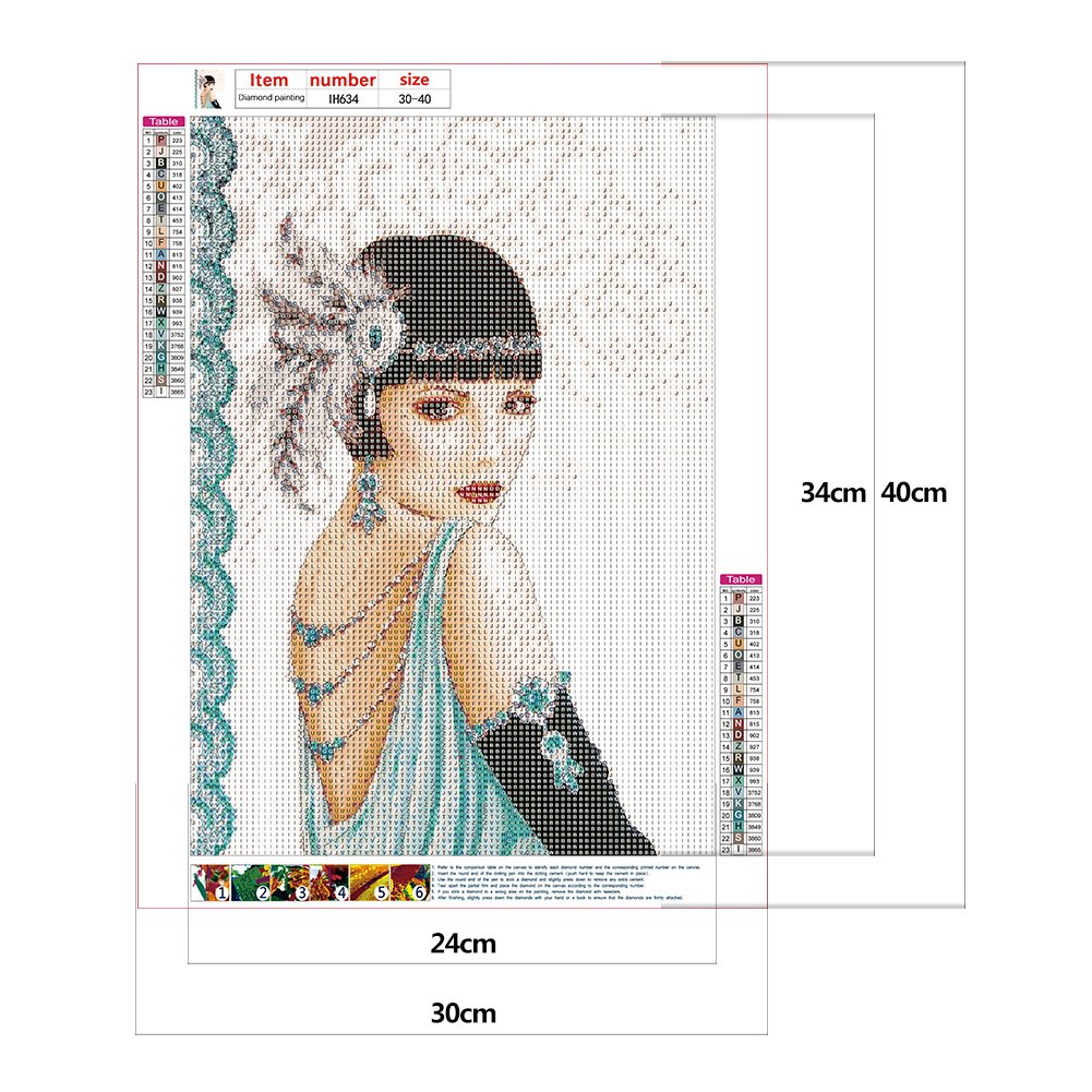 Diamond Painting - Full Round - Fashion Lady B