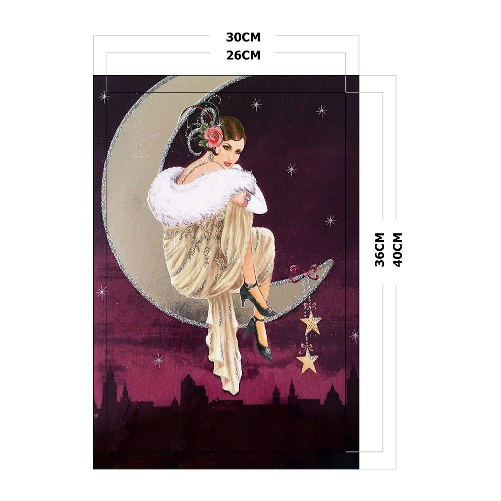 11CT Stamped Cross Stitch - Elegant Lady (30*40CM) A