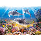 5D Diy Diamond Painting Kit Full Round Beads Swimming Dolphin