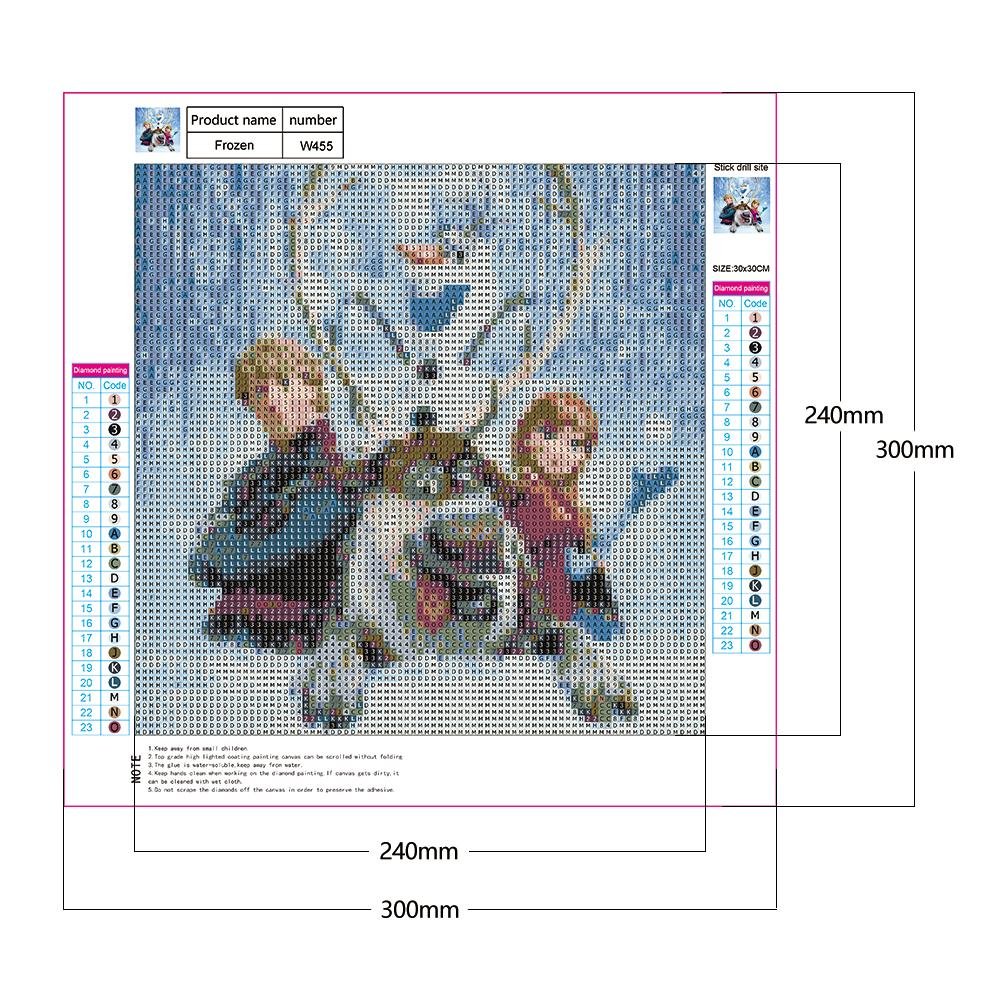 Frozen Full Drills Diamond Painting Size