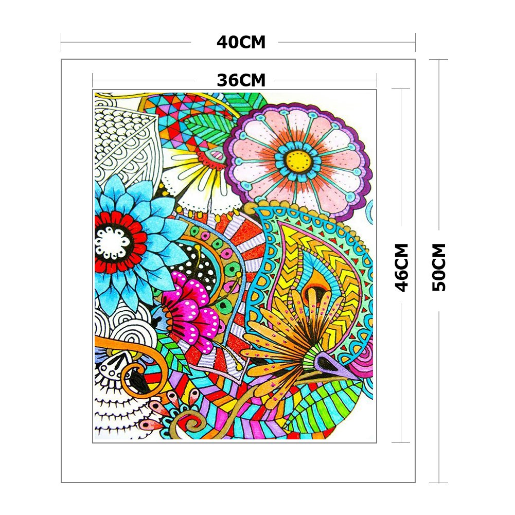11ct Stamped Cross Stitch - Flowers(40*50cm)