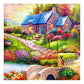 5D Diy Diamond Beads Art Full Square Resin Rural Cottage