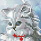 5D DIY Diamond Painting Kit - Partial Round - Cat Flowers
