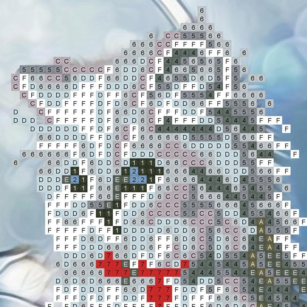5D DIY Diamond Painting Kit - Partial Round - Cat Flowers