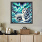 Diamond Painting - Full Round / Square - White Tiger Aurora