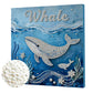 DIY Pearl Painting With Frame - Handmade Self-Adhesive Pearls - Whale (30*30cm) C