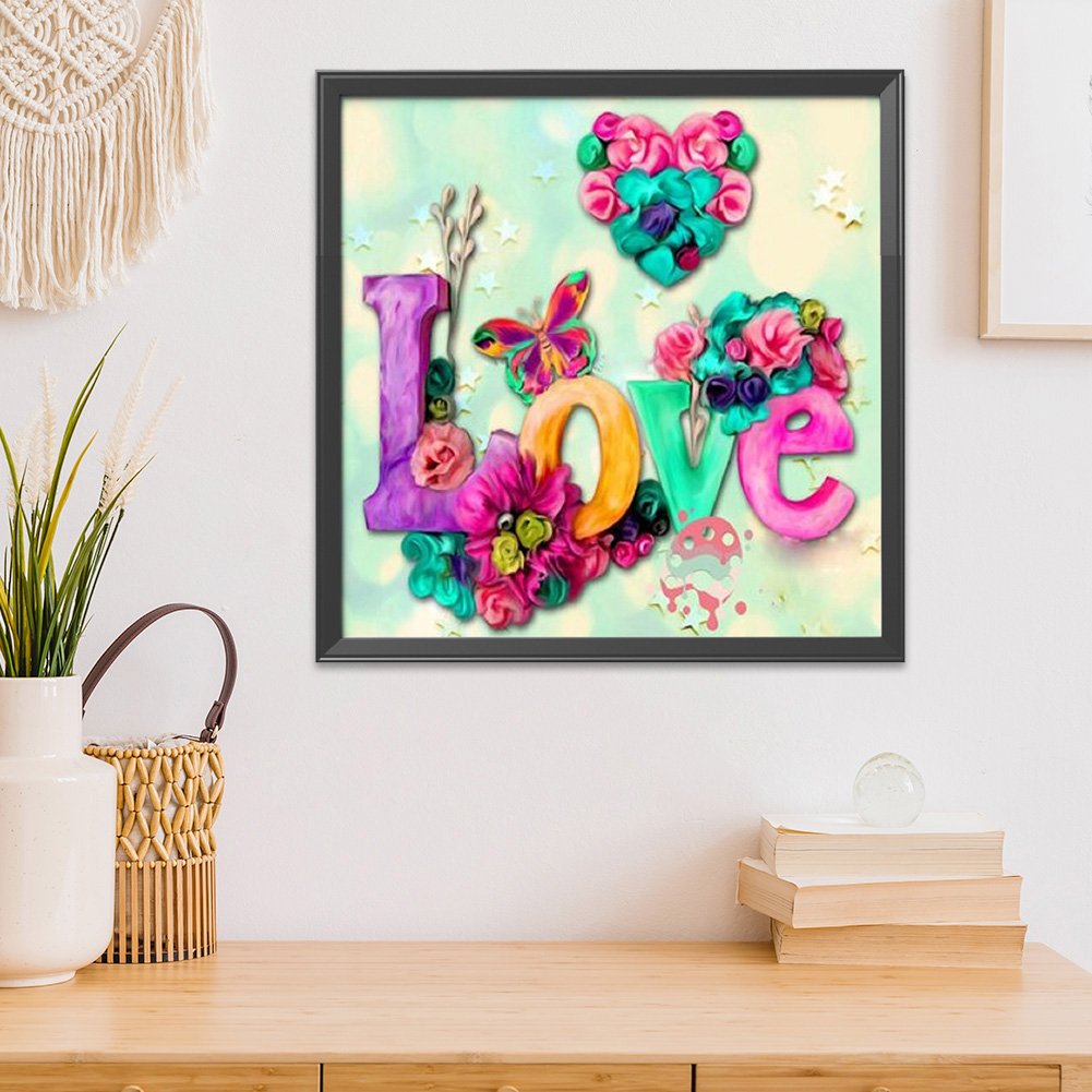 11CT Stamped Cross Stitch - Love Heart(30*30cm)