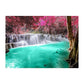 5D Diy Diamond Painting Kit Full Round Beads Blue Waterfall