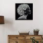 DIY Pearl Painting With Frame - Handmade Self-Adhesive Pearls - Lady (30*30cm) C