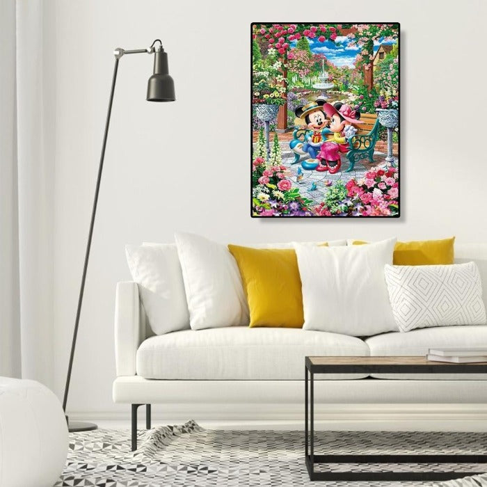Painting By Numbers Kit Cartoon Mouse Hand Painted Canvas Oil Art Picture