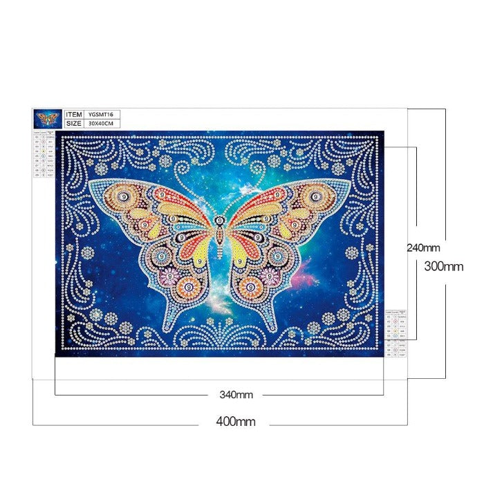 Part Butterfly Crystal Rhinestone Luminous Diamond Painting