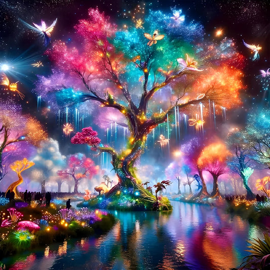 Diamond Painting - Full Round / Square - Mystical Tree