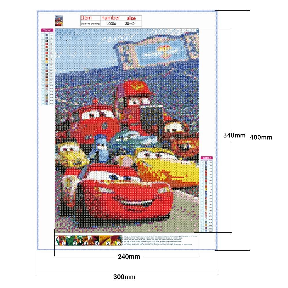 Diamond Painting - Full Round - Racing Cars