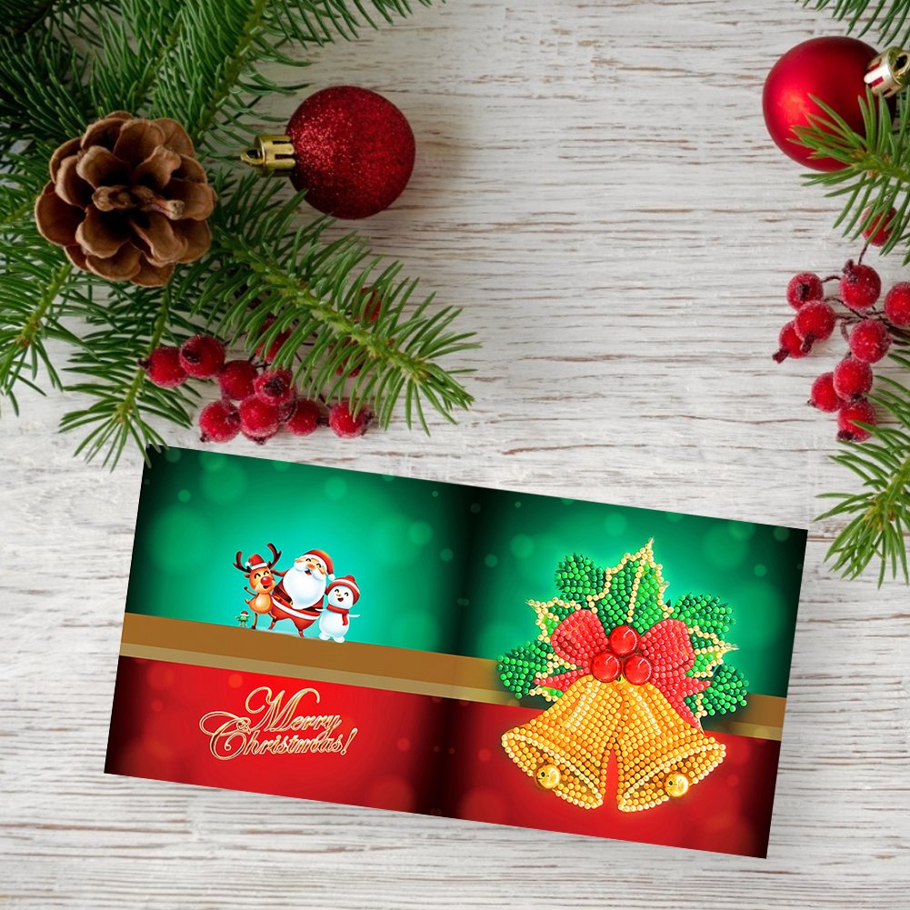 DIY Diamond Painting Greeting Card - Christmas Bell