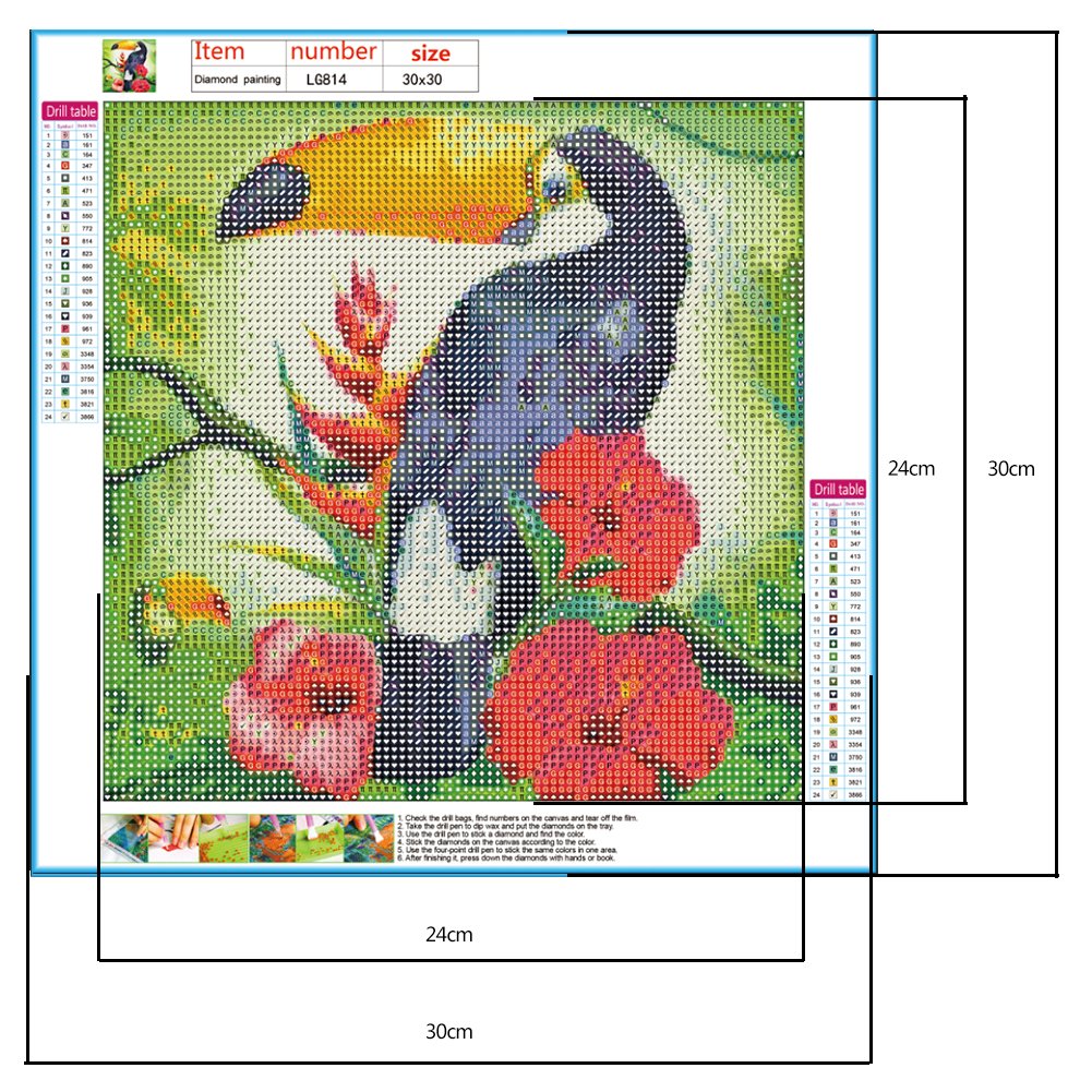 Diamond Painting - Full Round - Parrot B