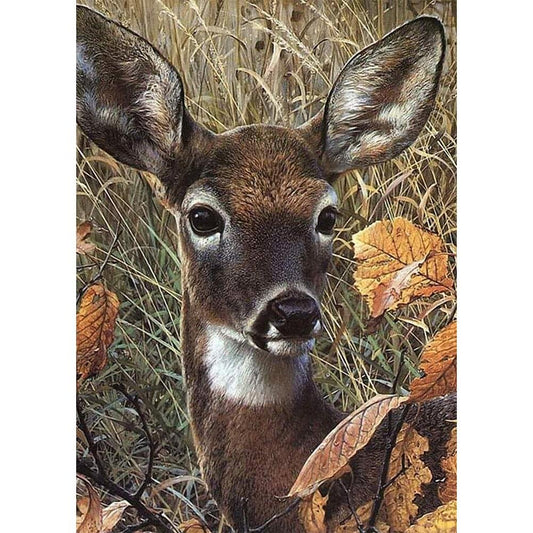5D Diy Diamond Painting Kit Full Round Beads Forest Deer