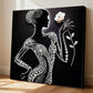 DIY Pearl Painting With Frame - Handmade Self-Adhesive Pearls - Silhouette Lady (30*30cm)