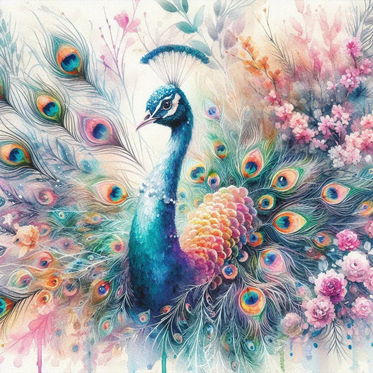Diamond Painting - Full Round / Square - Peacock Spread Its Tail